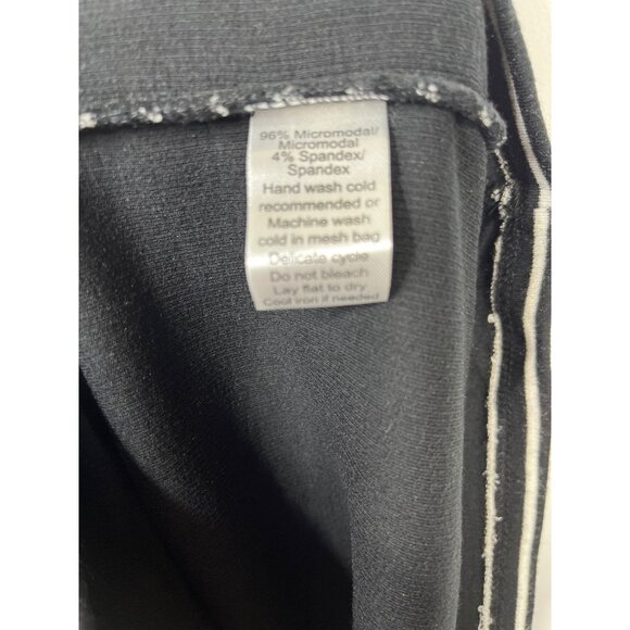 ATM Anthony Thomas Melillo Small Midi Dress Black Brown Cream Stripe Long Sleeve - Picture 11 of 11